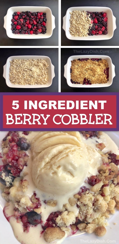 The BEST 5 Ingredient Berry Cobbler (Made with Frozen