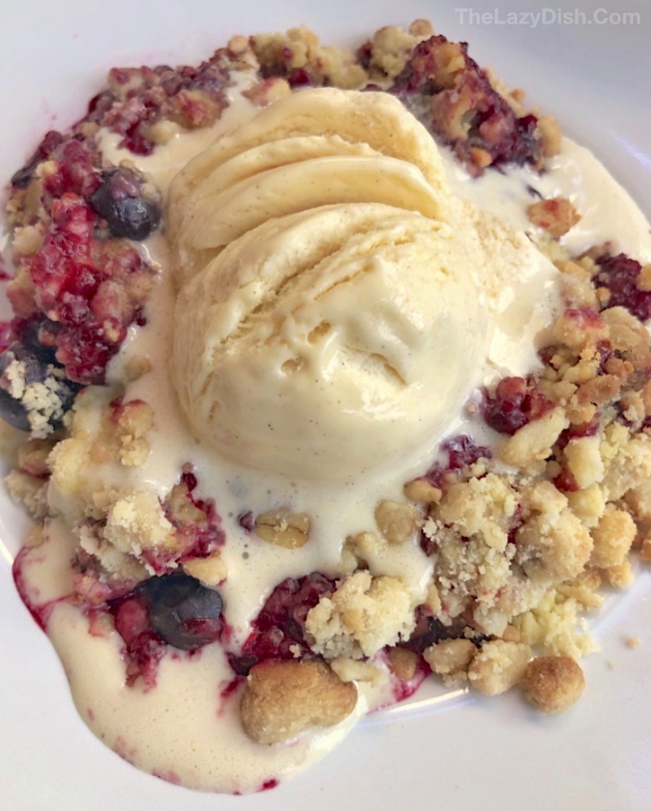 The BEST 5 Ingredient Berry Cobbler (Made with Frozen Fruit, Cake Mix