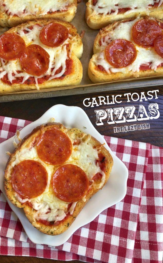 Quick & Easy Mini Garlic Toast Pizzas The Lazy Dish