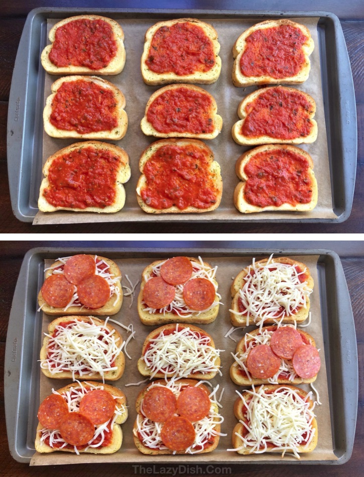 Quick & Easy Mini Garlic Toast Pizzas The Lazy Dish