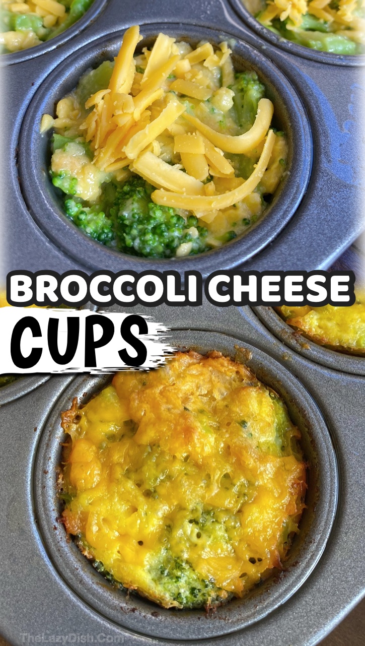 Are you looking for easy and healthy snack ideas for kids? These broccoli cheese cups are super simple to make in a muffin tin with just a few basic ingredients: shredded cheddar, broccoli, egg, Ritz crackers, and a little seasoning. Kids love them. Toddlers to teens! The outside gets crispy with a soft and flavorful center. My kids like to dip them in ranch dressing for the ultimate clean eating after school snack. 