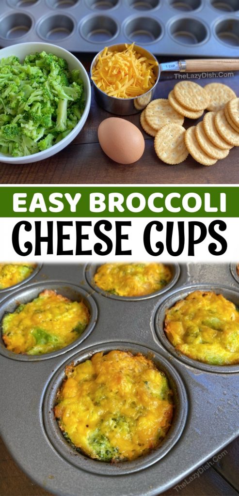 Broccoli Cheese Cups (A quick, easy & healthy snack idea for kids!)