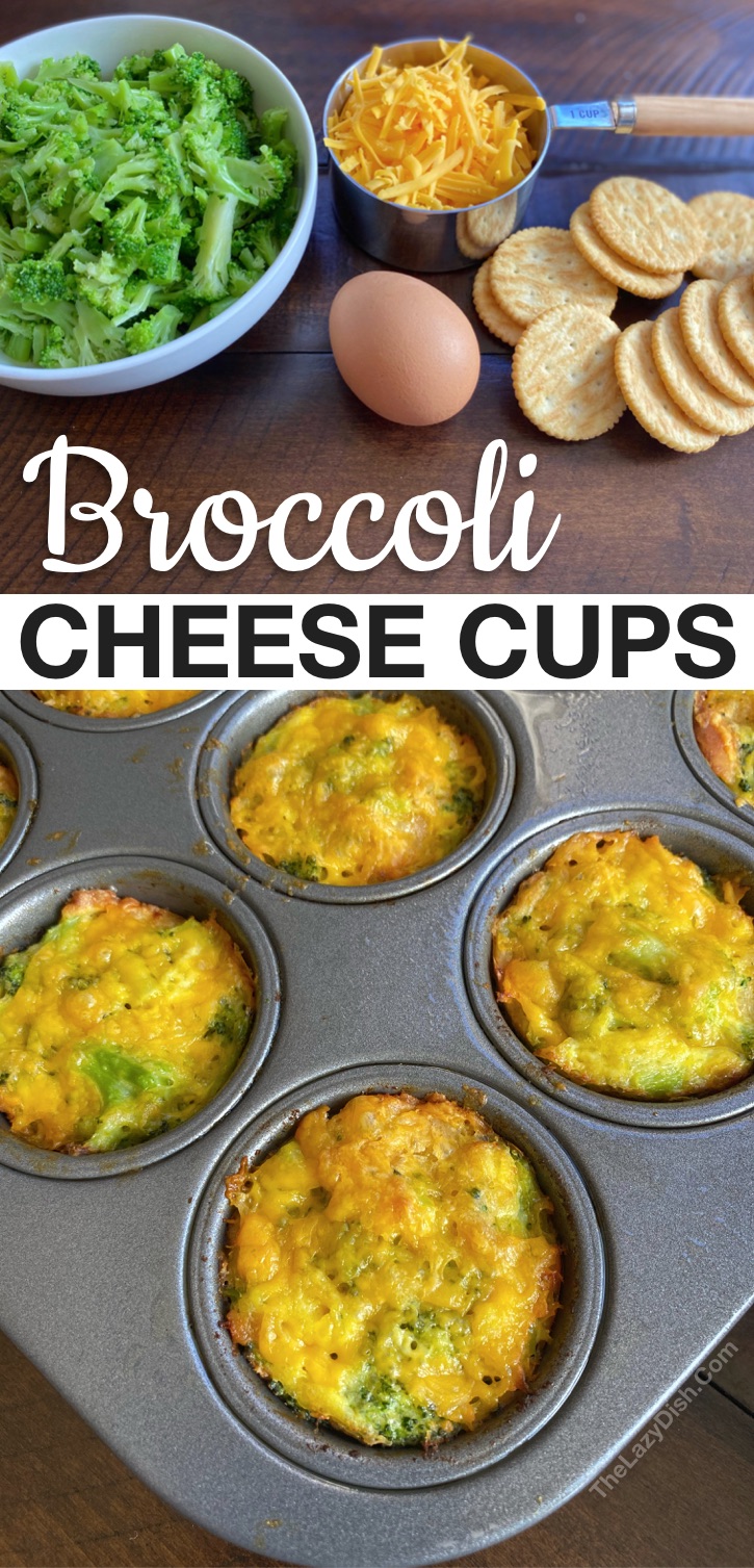 Broccoli Cheese Cups (A quick, easy & healthy snack idea for kids!)