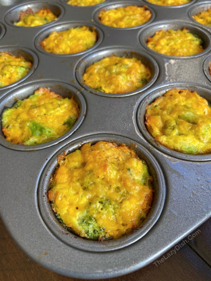Broccoli Cheese Cups (A quick, easy & healthy snack idea for kids!)