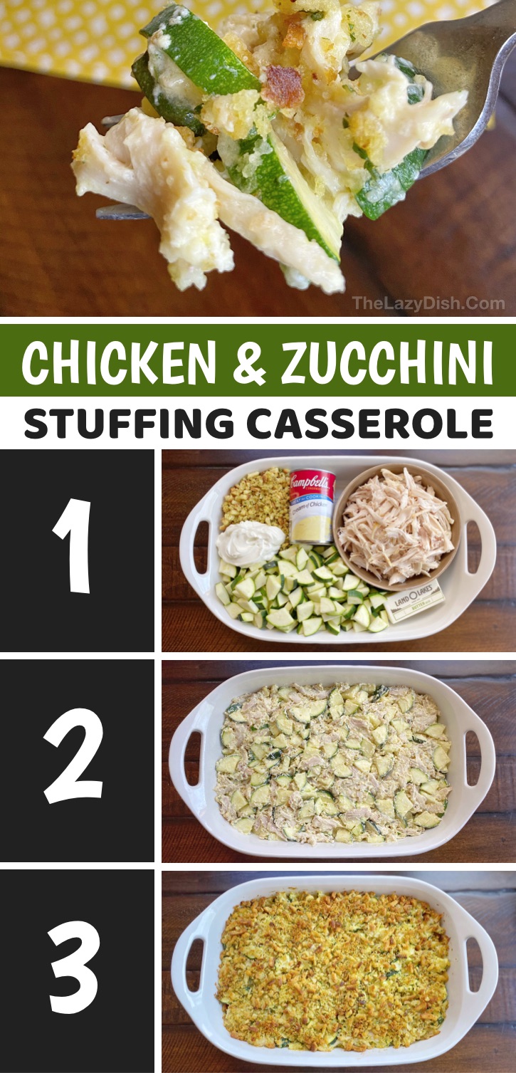 Rotisserie Chicken & Zucchini Casserole (Easy Dinner ...