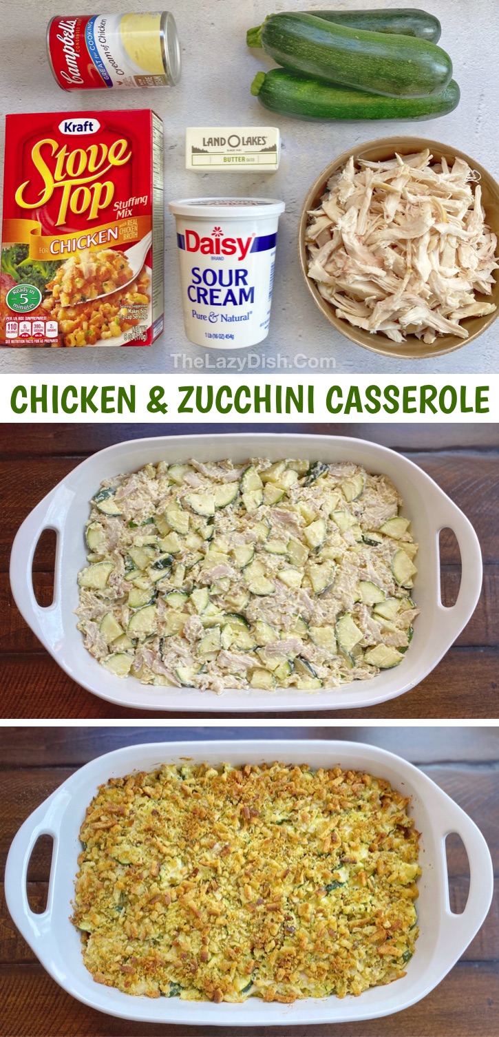 Rotisserie Chicken & Zucchini Casserole (Easy Dinner Recipe For The Family)