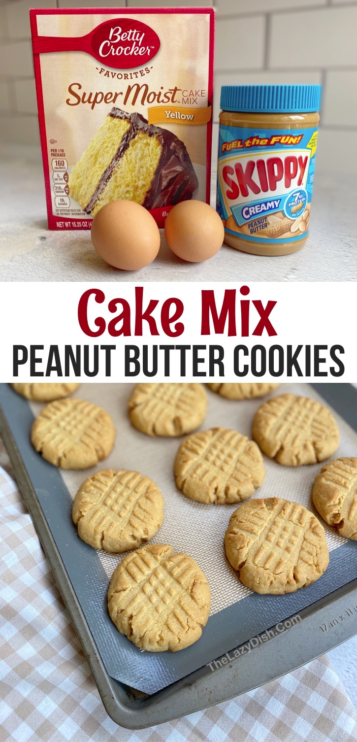 Soft & Chewy Peanut Butter Cookies (Made with Cake Mix!)