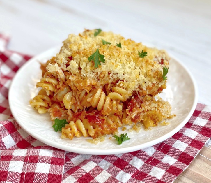 Easy Chicken Parmesan Casserole With Pasta-image