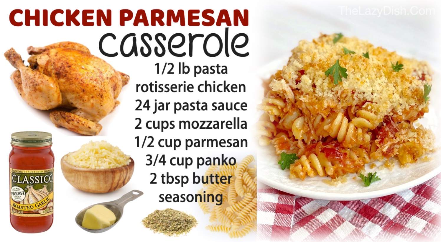 Easy Chicken Parmesan Casserole With Pasta