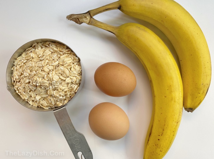 3 Ingredient Banana Oatmeal Pancakes Recipe 