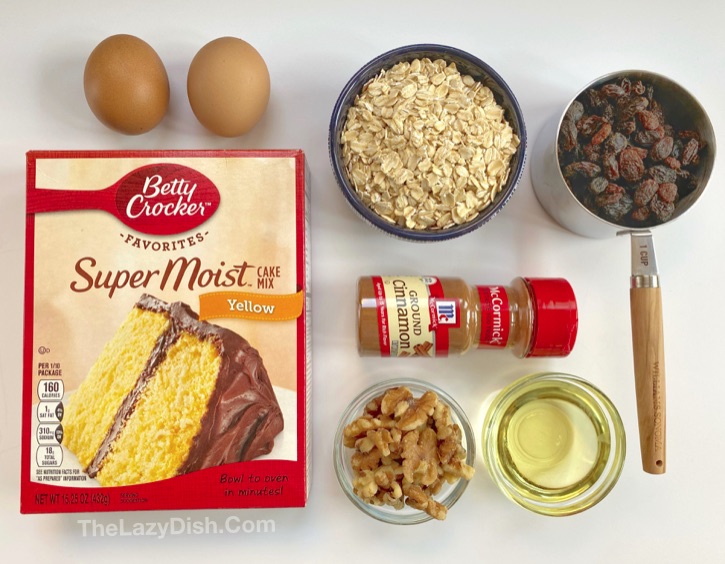 Cake Mix Oatmeal Raisin Muffins Ingredients 