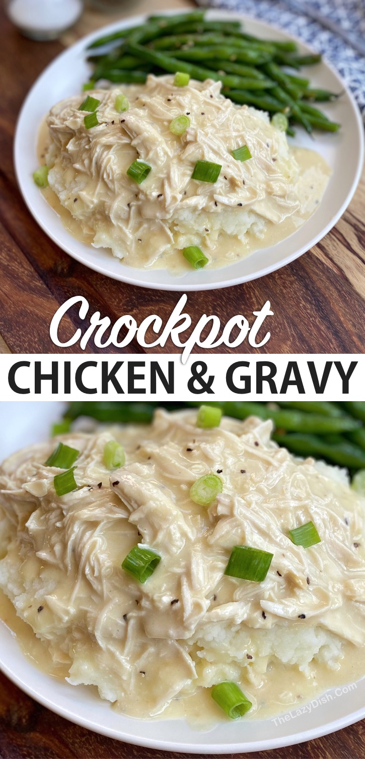 Easy Crockpot Chicken & Gravy Dinner Recipe