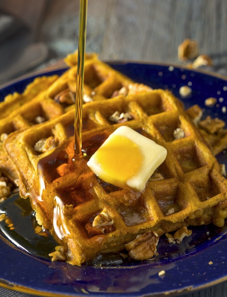Easy Pumpkin Waffles Recipe Made With Bisquick Pancake Mix (Sweet Fall