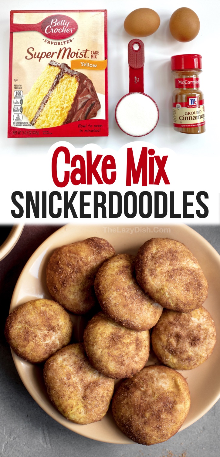 Easy Cake Mix Snickerdoodle Cookies Recipe