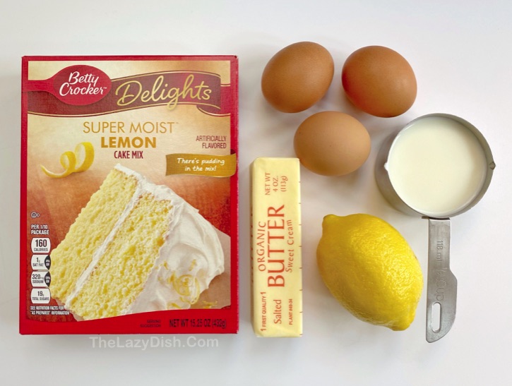 Easy Cake Mix Lemon Muffins Recipe Made with just a few ingredients! Kids love these simple muffins. Toddlers to teens! 