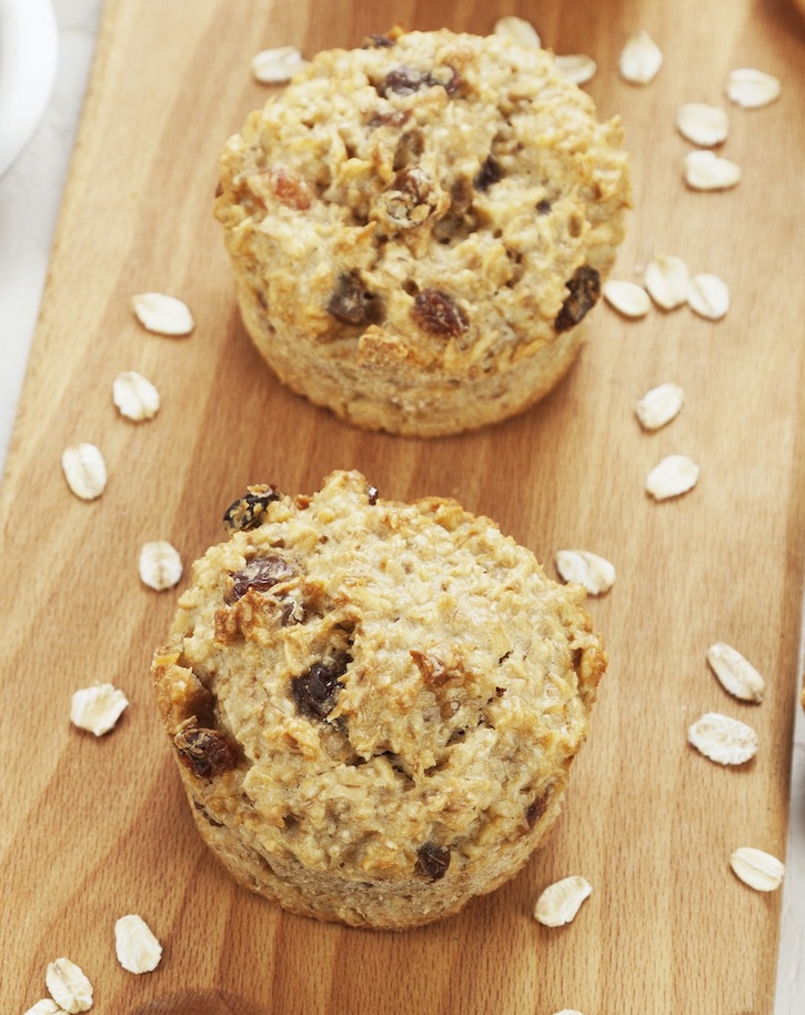 Easy Oatmeal Raisin Muffins Recipe Made With Cake Mix (Your kids will love this quick and easy breakfast or on the go snack idea!)