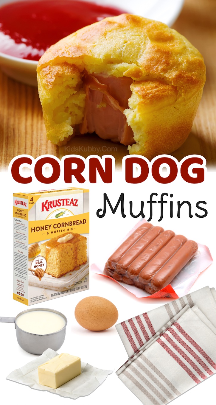 Here is a list of the best kid friendly dinner recipes! These corn dog muffins are a hit with my picky eaters. With just a few ingredients you can make this fun and delicious meal for busy school nights.