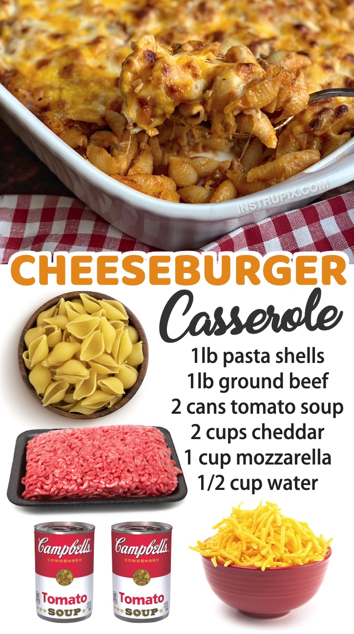 Cheeseburger Casserole - The best ground beef dinner recipe for your picky eaters! If you are trying to feed a family with kids, you