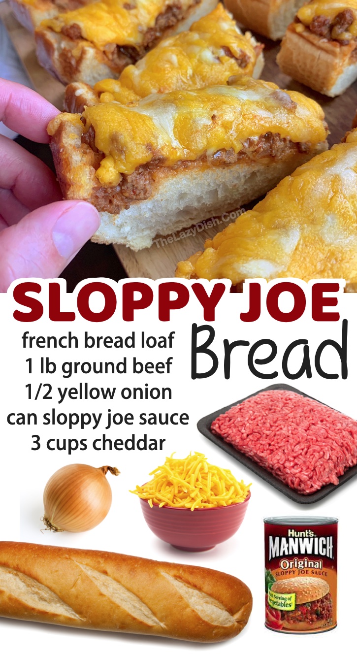 Sloppy Joe French Bread | A super easy ground beef dinner recipe for your family! Talk about comfort food. It doesn