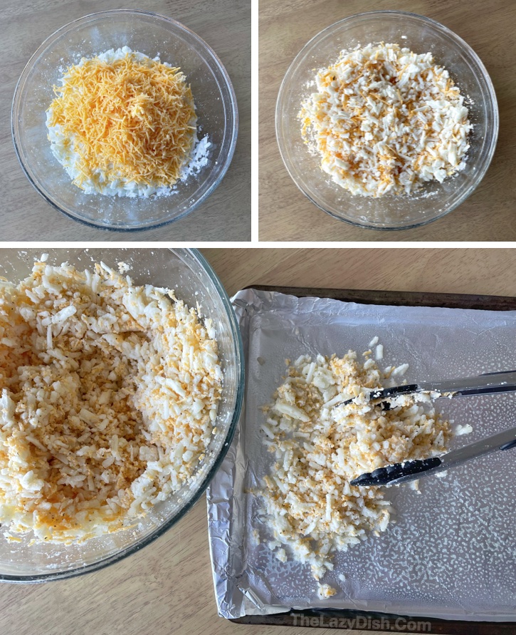 How To Cook Frozen Hash Browns In The Oven -- and make them super crispy! This is my favorite breakfast side dish idea, especially for feeding a crowd. Some serious comfort food! Quick and easy to make, too. 