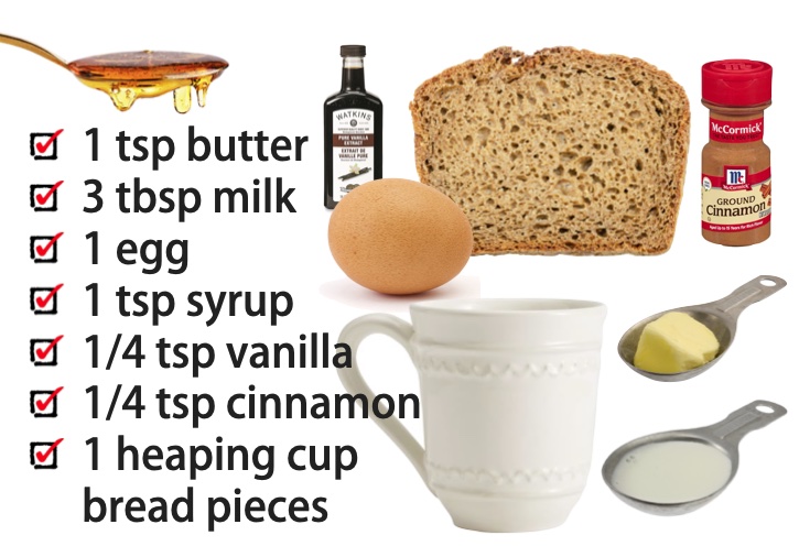 How to make french toast in your microwave! A super quick and easy breakfast idea for kids, college students, and busy adults. This sweet fun breakfast is perfect for busy mornings, and super cheap to make with just a few ingredients that you probably already have on hand.