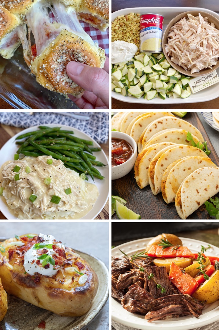 A list of cheap, quick, and easy dinner recipes! These are all great for a family with kids. Everything from simple ground beef casseroles to slow cooker tender chicken. If you're looking for budget meals to make at home, your picky eaters are going to love these yummy recipes!