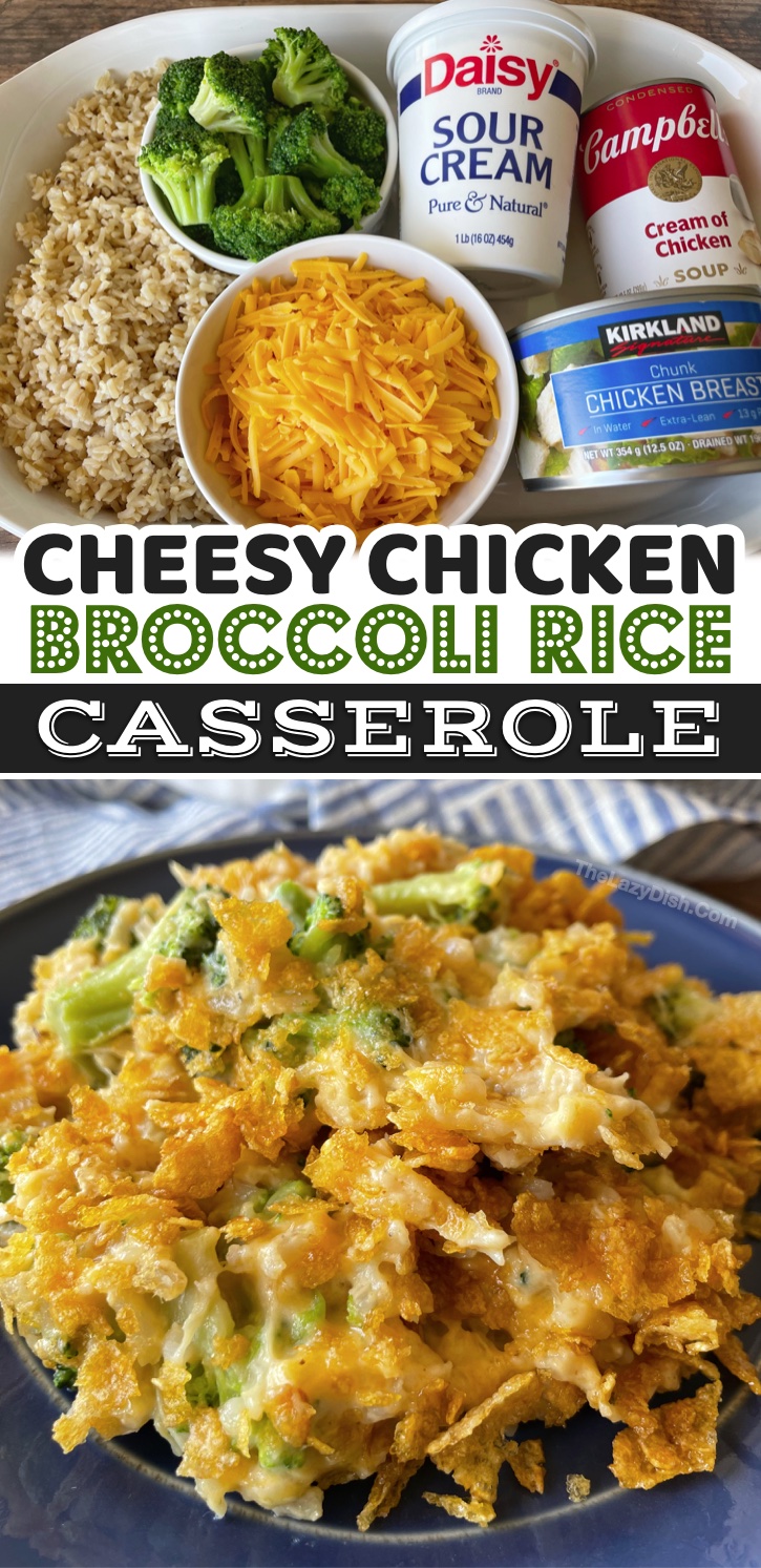 Easy Canned Chicken Dinner Recipe | Cheesy Broccoli and Rice Casserole... a family favorite weeknight meal that is cheap and simple to make! Customize it with the veggies of your choice. I make it healthy with brown rice and lots of veggies added to the mix. My picky eaters gobble it up! 