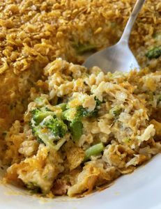 Cheesy Chicken Broccoli & Rice Casserole (Easy Family Dinner!)