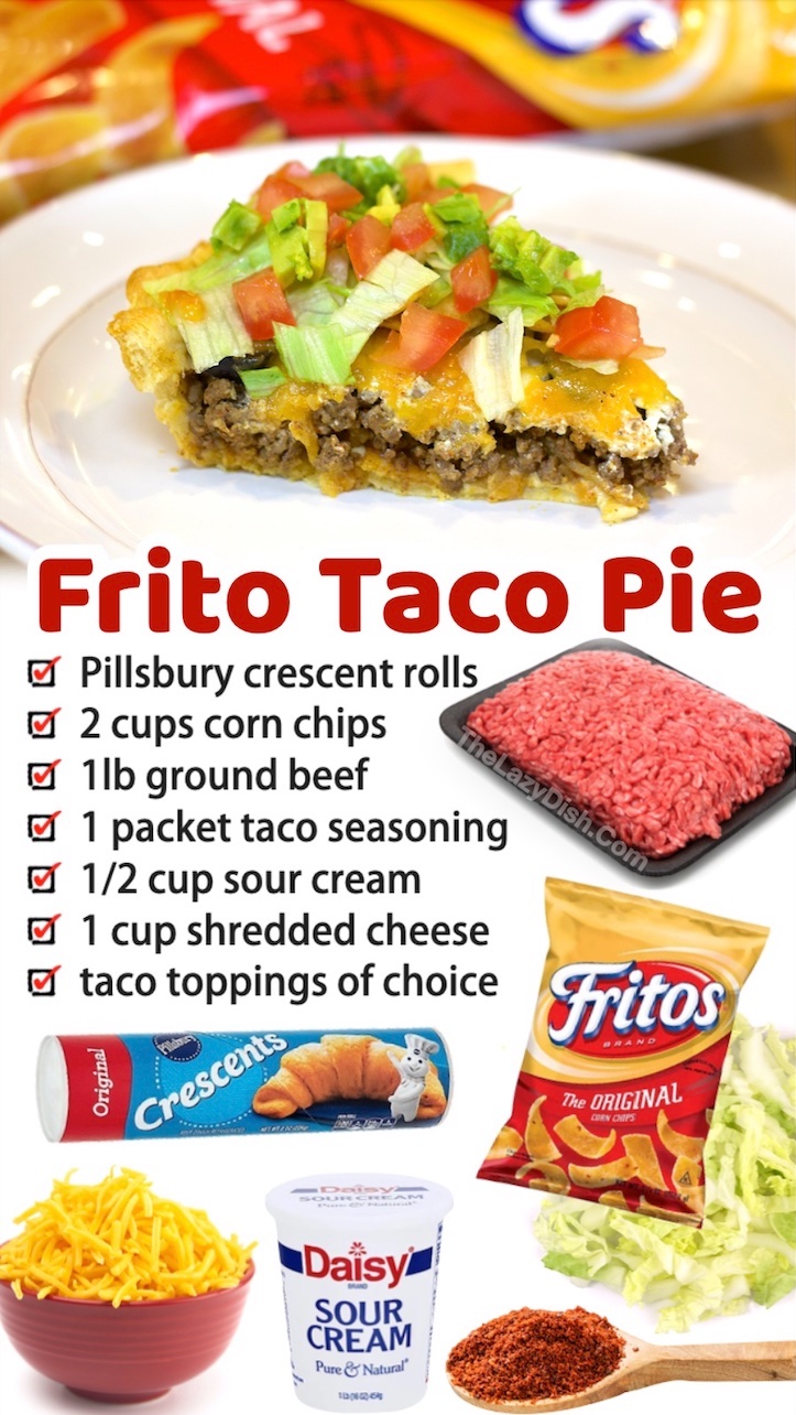 A family favorite dinner recipe! My kids love this taco pie. It's so quick and easy to make with ground beef and a Pillsbury crescent dough crust. A really fun twist on Mexican food!