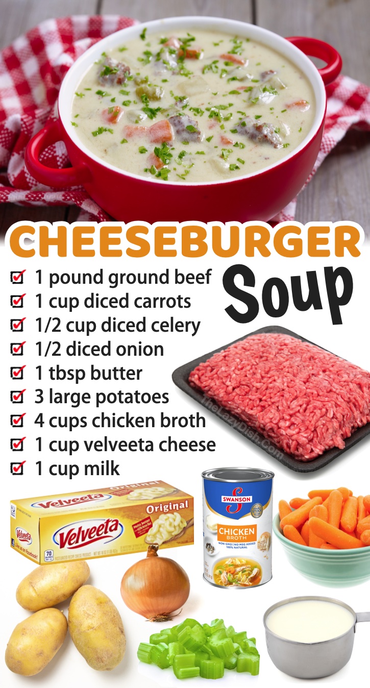 Easy Cheeseburger Soup | A super easy ground beef dinner! If you're looking for quick meals to make on busy school nights, you've got to try this cheeseburger soup. It's delicious, easy to make, freezable, and great leftover