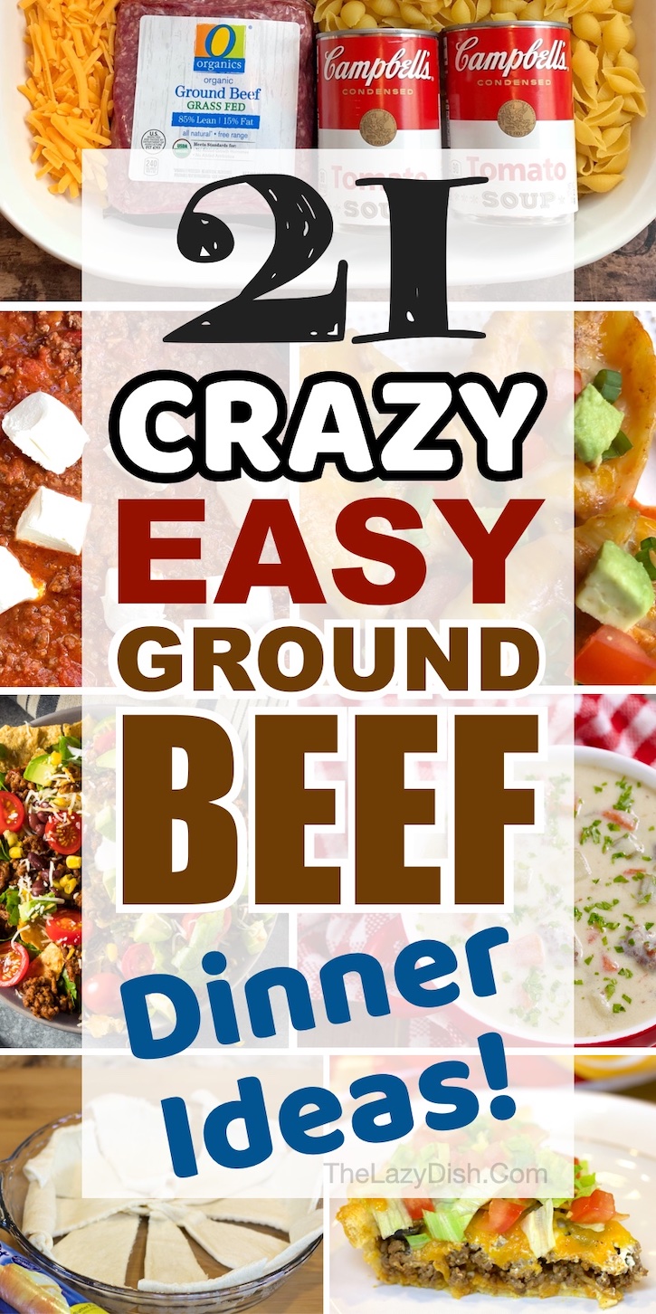 If you're looking for quick and easy dinner recipes made with ground beef, this awesome list is for you! My picky family loves all of these simple ideas. I've only included budget recipes that are made with just a few ingredients and come together fast on weeknights. Kids are such picky eaters which can make supper time a real struggle for busy moms, especially if you're on a budget. I've found ground beef to be so easy to make and delicious! There are so many ways to prepare it.  