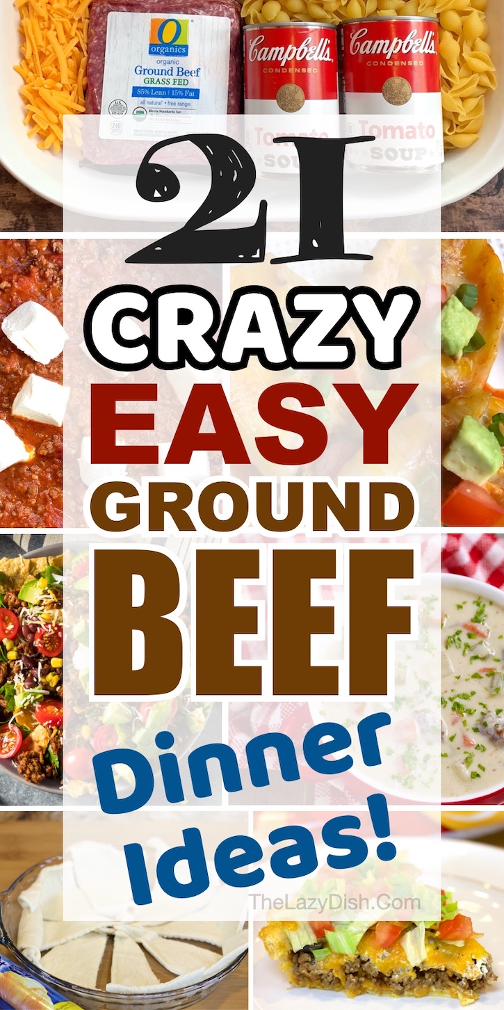 If you're looking for quick and easy dinner recipes made with ground beef, this awesome list is for you! My picky family loves all of these simple ideas. I've only included budget recipes that are made with just a few ingredients and come together fast on weeknights. Kids are such picky eaters which can make supper time a real struggle for busy moms, especially if you're on a budget. I've found ground beef to be so easy to make and delicious! There are so many ways to prepare it. 