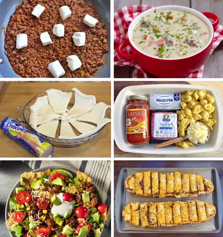Quick & Easy Dinner Recipes Made with Ground Beef | A list of budget friendly meals to make for your family! These are all perfect for busy weeknight meals when you want something fast and yummy to make. My kids love all of these recipes! Your picky eaters are sure to gobble them up. 