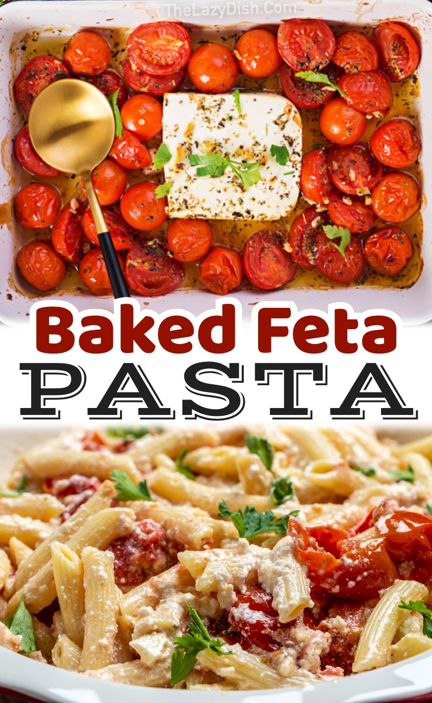 Are you looking for dinner party ideas? This baked feta pasta will surely impress! Plus, it's quick and easy to make with just a few fresh ingredients. Serve it as a main dish or even as a side dish with a side of chicken! 