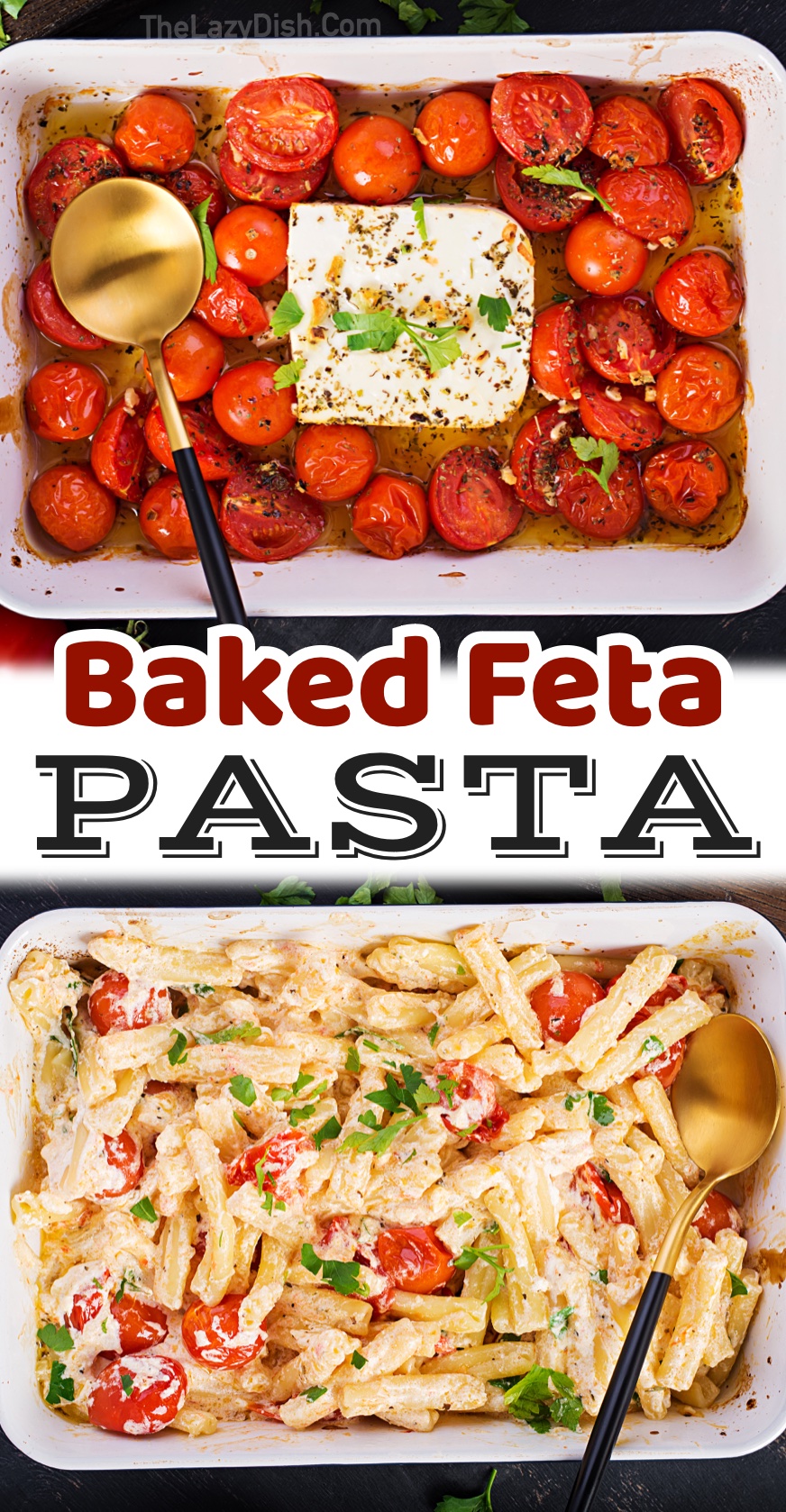 On the hunt for yummy dinner recipes to make? This baked feta pasta is heavenly! It's so simple to make with just a few ingredients yet it is packed full of flavor. I'm not a huge pasta fan, but this meal is where I make the exception. My entire family loves it! Sometimes we add chicken or serve it as a side dish if we have family or friends over for a dinner party. 