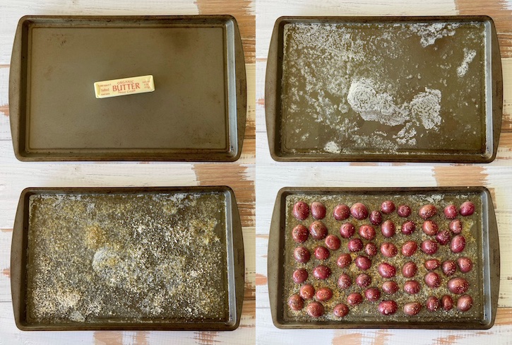 How to make the best potato side dish in your oven! This is the most incredible way to roast red potatoes. Swimming in butter!