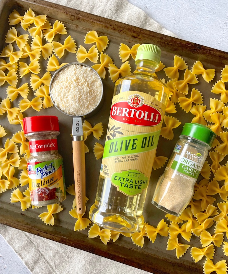 Oven baked sheet pan pasta chips! A fun and easy snack idea! If you're looking for cool recipes to make this Tik Tok trending recipe is sure to be a hit. 