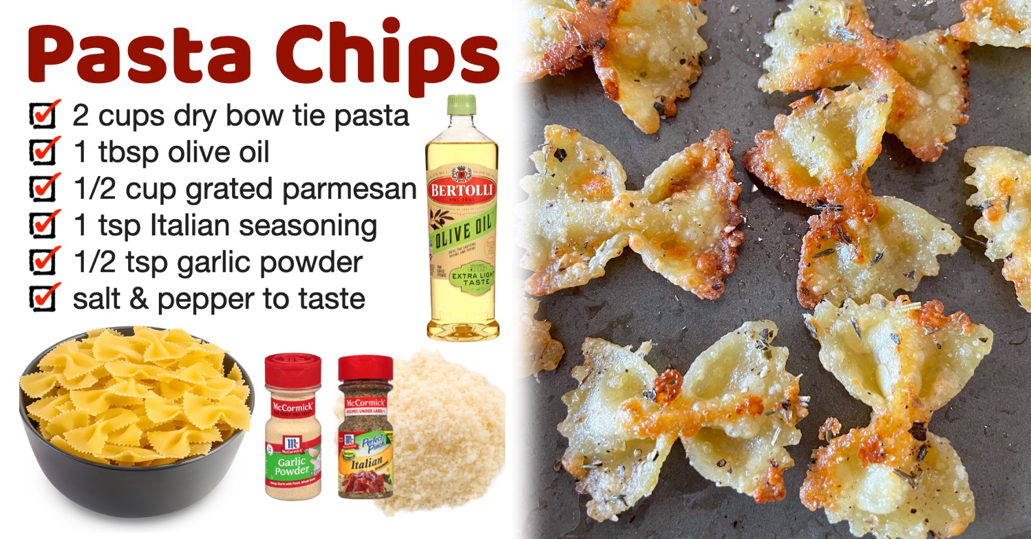Pasta Chips (Fun & Easy Snack Idea)