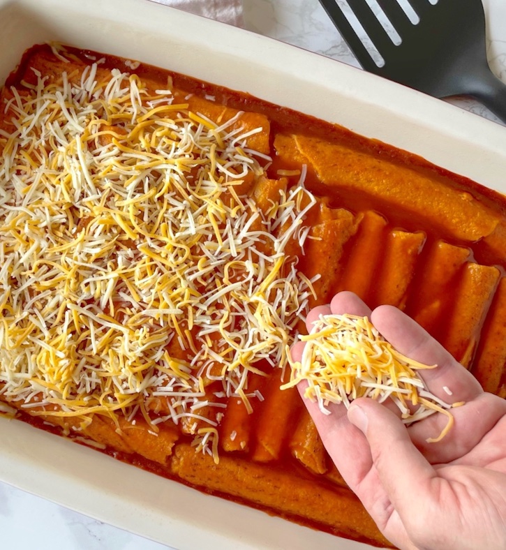 The easiest enchiladas you'll ever make! This food hack is a life saver. 