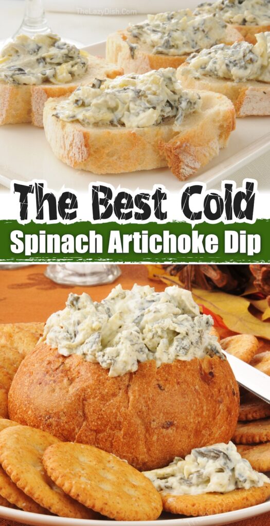 The Best Cold Spinach Artichoke Dip (With Cream Cheese)