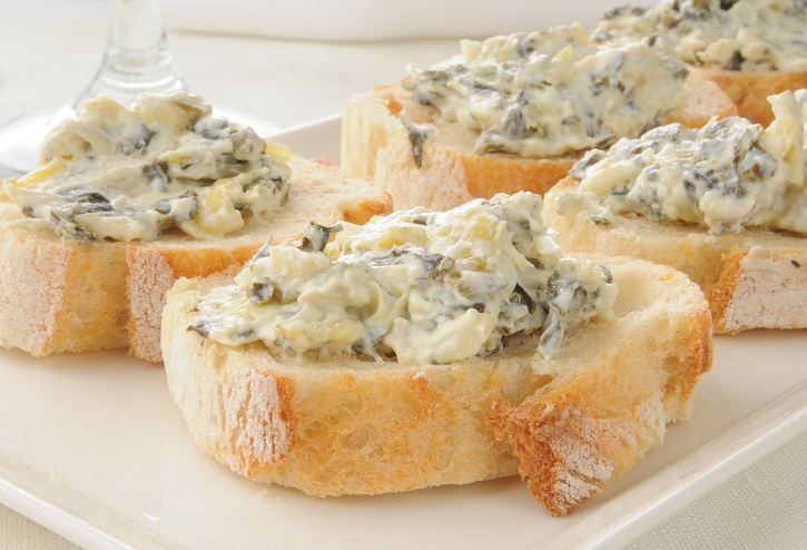 Cold Spinach Artichoke Dip... made with cream cheese! Serve this filling party appetizer with sourdough bread and crackers. 