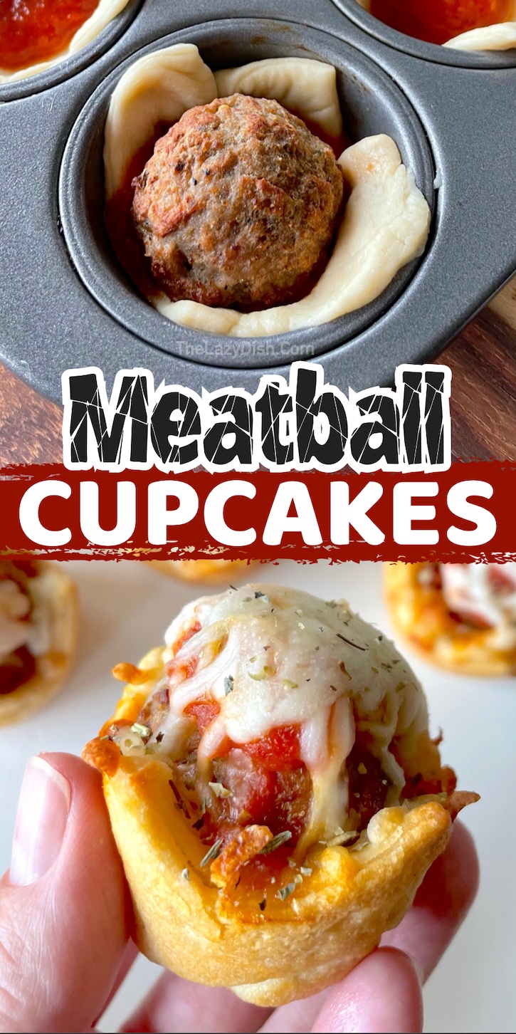 Meatball Cupcakes | Yes, you heard me right! These are cupcakes in the form of a fun dinner. Not sweet, but savory. Your picky kids are going to love them! I make them often for busy weeknights, but they are especially great for sleepovers because then you're the coolest mom ever. This budget meal is made with just a few simple ingredients that kids love!