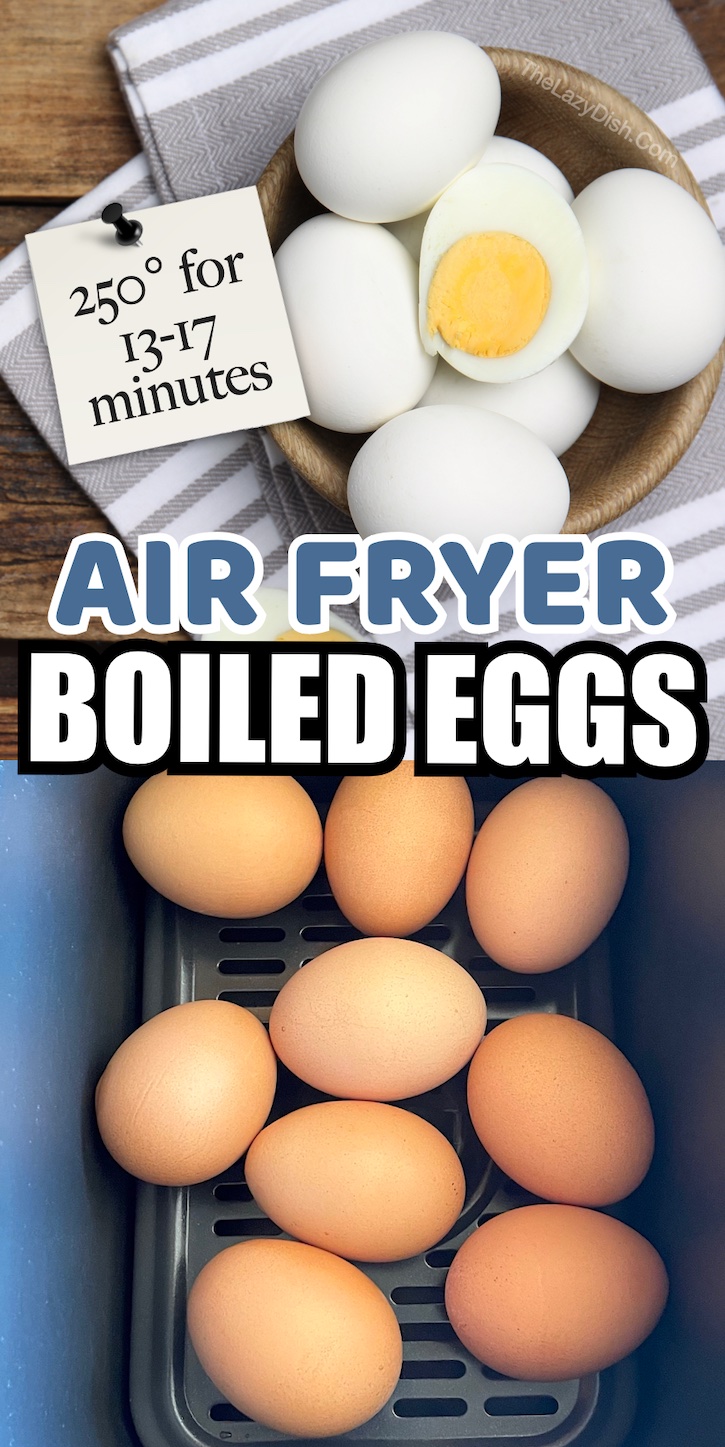 How to make hard boiled eggs in an air fryer. So easy! This is great especially if you just want to make a few quickly. 