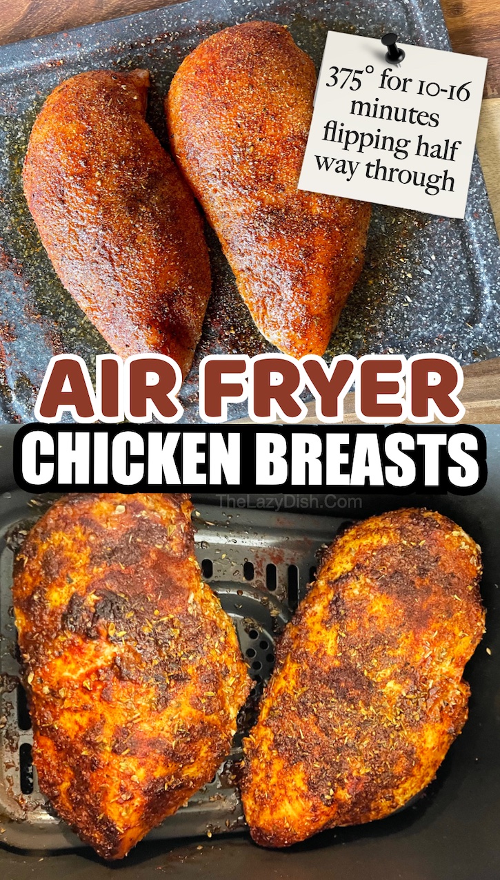 Juicy Air Fryer Chicken Breasts | Easy recipes to make in your air fryer that save time and taste way better!