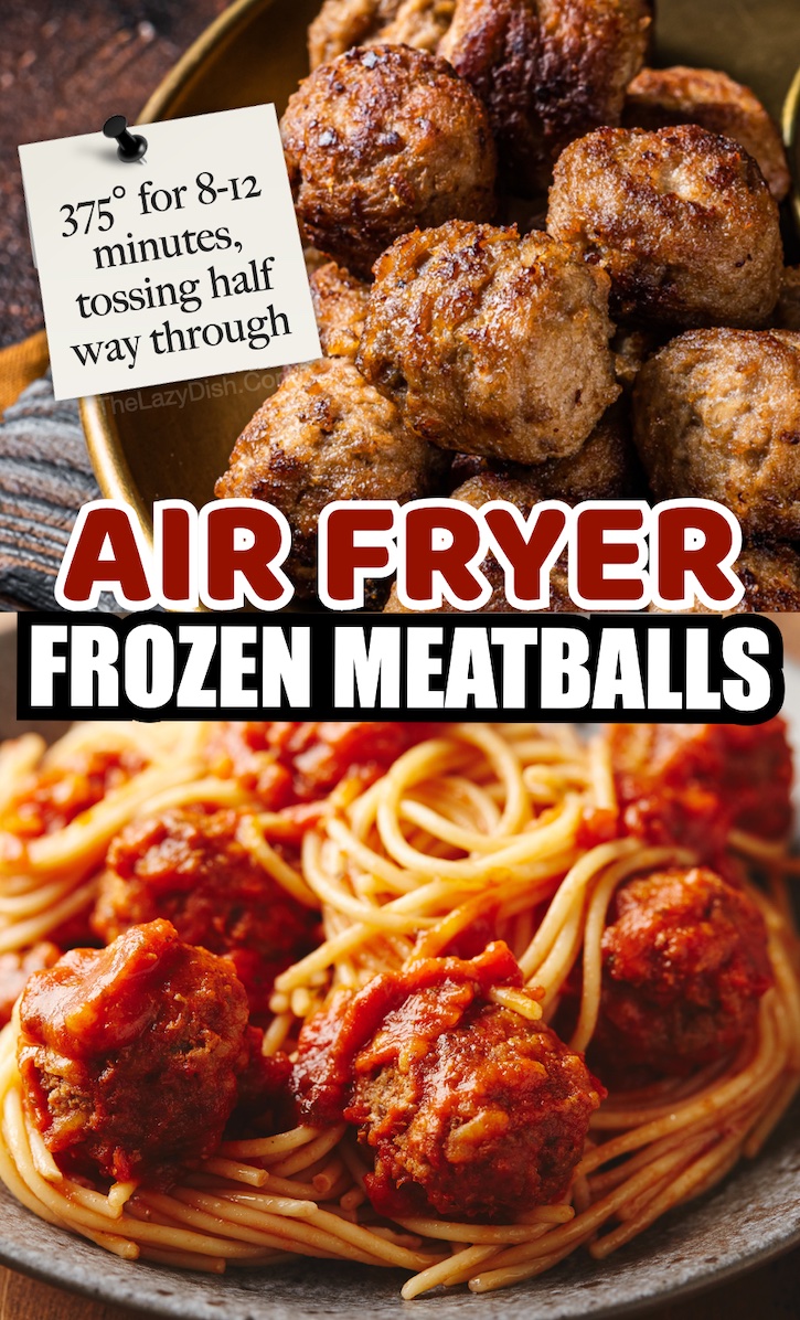 Easy frozen foods to make in your air fryer! Frozen meatballs turn out extra delicious in this magical cooking machine. 