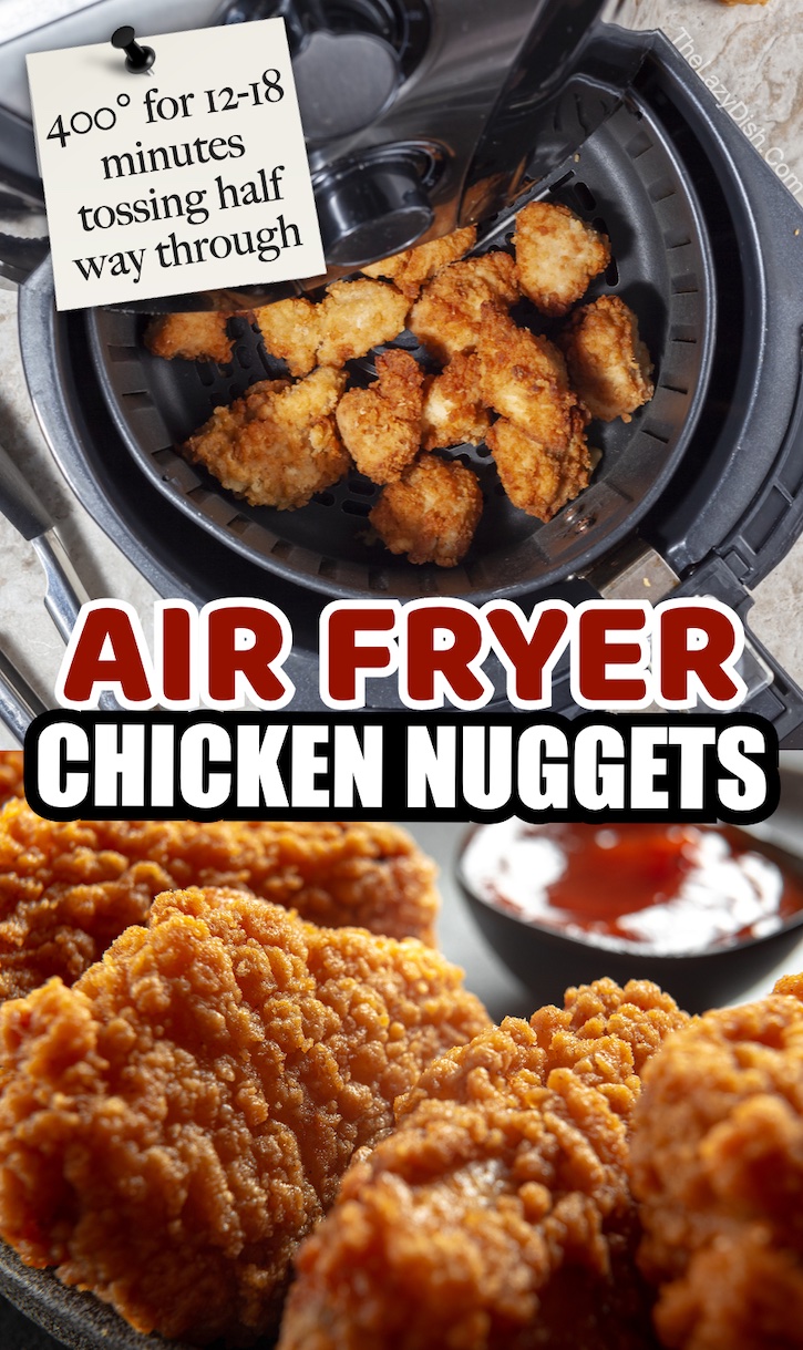 Air Fryer Chicken Nuggets | The best foods to make in an air fryer! Anything fried and frozen is delicious and inexpensive. Great for teenagers who want to make a serving for one! So much easier than turning the oven on, especially in the summer time when you don't want to heat up the kitchen. 