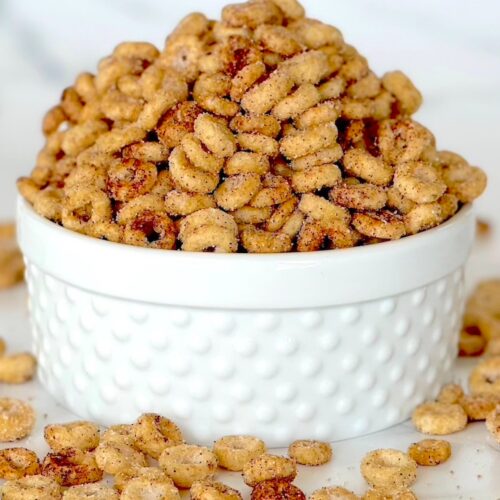 Crockpot Mini Doughnut Toasted Cheerios - Big Bear's Wife - Slow