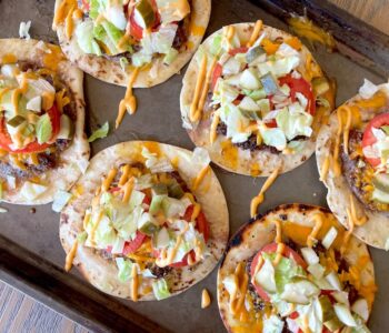 Smash Burger Tacos are a fun and trending dinner recipe combining classic cheeseburger ingredients in the form of a taco with flour tortillas instead of buns.