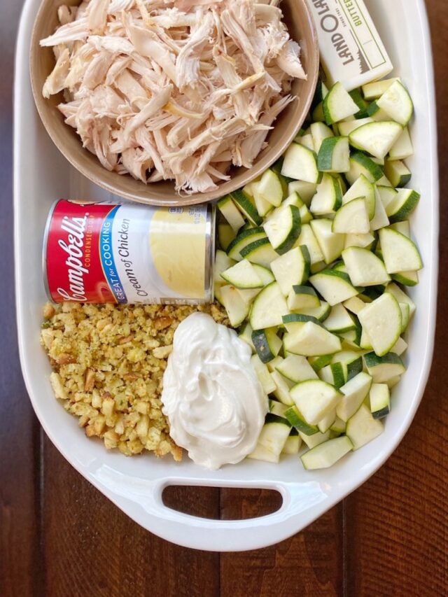 Pinterest Famous Chicken & Zucchini Casserole with STUFFING!