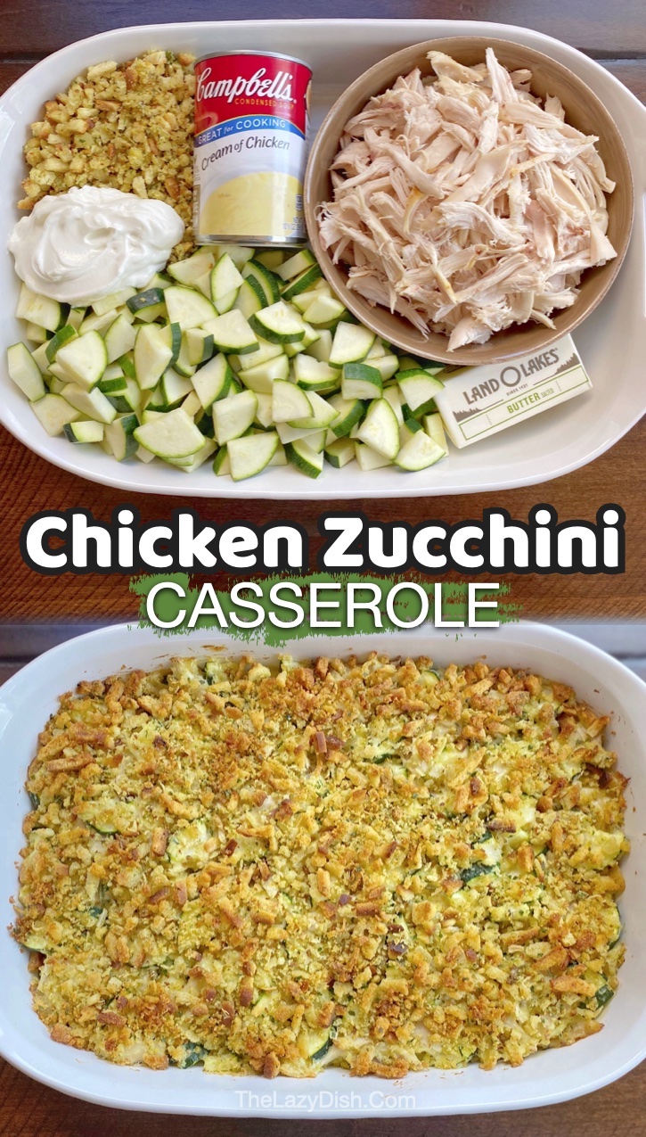 Chicken Zucchini Casserole with Stuffing | If you have a lot of hectic weeknights, try making your family this easy dinner recipe. It's great with fresh zucchini but can be made with the veggies of your choice.